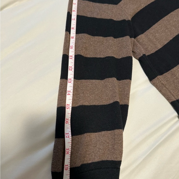 Black and Brown Striped Sweater Knit Dress 🧶 - Picture 14 of 15